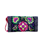 Women Ethnic Handmade Embroidered Wristlet Clutch Bag Vintage Purse Wallet