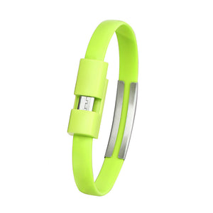 Wristband Micro USB Cable Charger Charging Data Sync For Android Cell Phone