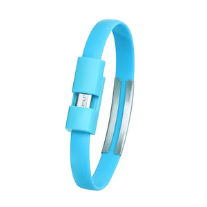 Wristband Micro USB Cable Charger Charging Data Sync For Android Cell Phone