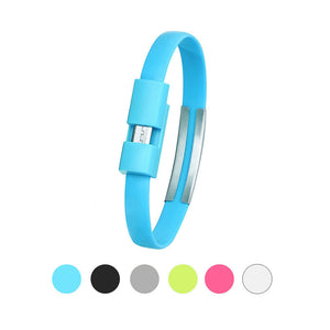 Wristband Micro USB Cable Charger Charging Data Sync For Android Cell Phone